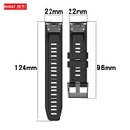 26mm Silicone Strap for Garmin fenix 7X 7 7S 6X 6 Pro 6S 5 5X Plus Smartwatch Bracelet for Garmin Descent mk2i mk3 51mm 12 12 Garmin Fenix 7S