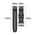 26mm Silicone Strap for Garmin fenix 7X 7 7S 6X 6 Pro 6S 5 5X Plus Smartwatch Bracelet for Garmin Descent mk2i mk3 51mm 12 12 Garmin Fenix 7S
