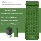 Self-Inflating Camping Mattress: Thick Lightweight Single Camping Mattress Inflatable and Attachable Double Camping Mat and Compact Inflatable Olive Green