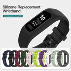 3pcs Soft Silicone Wristbands for Garmin Vivosmart 5 Wristband, Replacement Sports Wristbands in Different Colors for Vivosmart 5, Black-White-Blue
