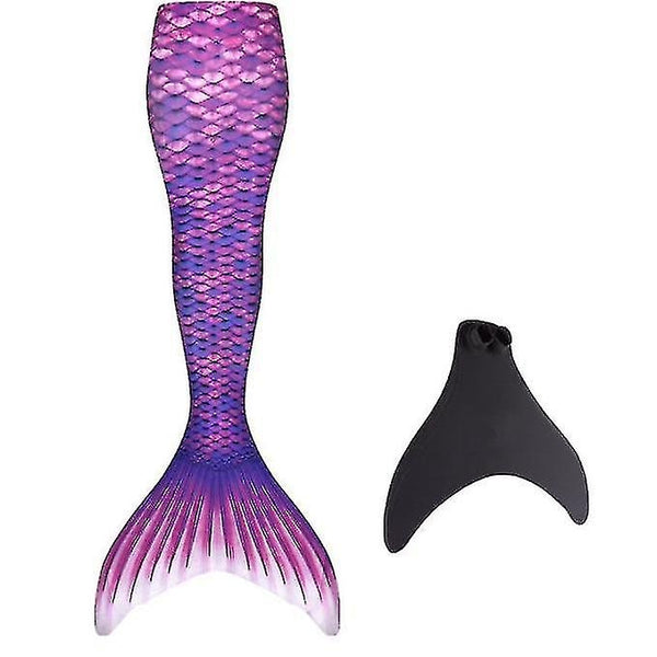 Children's Durable Mermaid Tail for Swimming, Monofin Included - Perfect Purple Adult XL