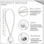 50 elastic rubber straps with balls for marquees, tents, banners, tarpaulins