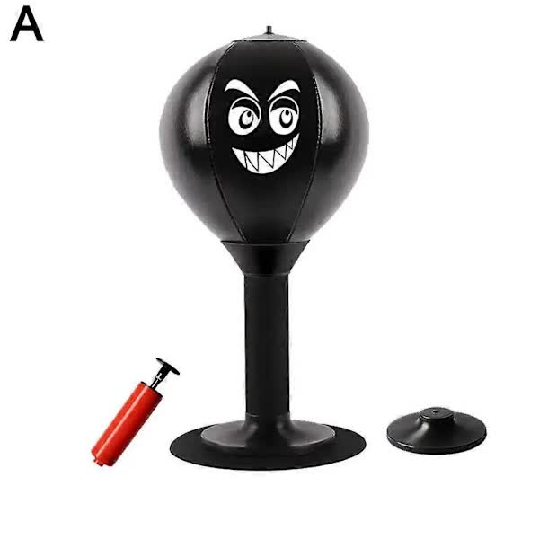 /NN/Boxing ball for desk - Stress ball with suction cup{F2} Black