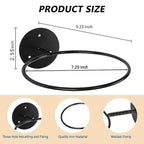 3pcs Wall Mounted Ball Rack Iron Basketball Storage Display Holder Football Rugby Hanging Rack Space Saving - Perfect Black 3pc