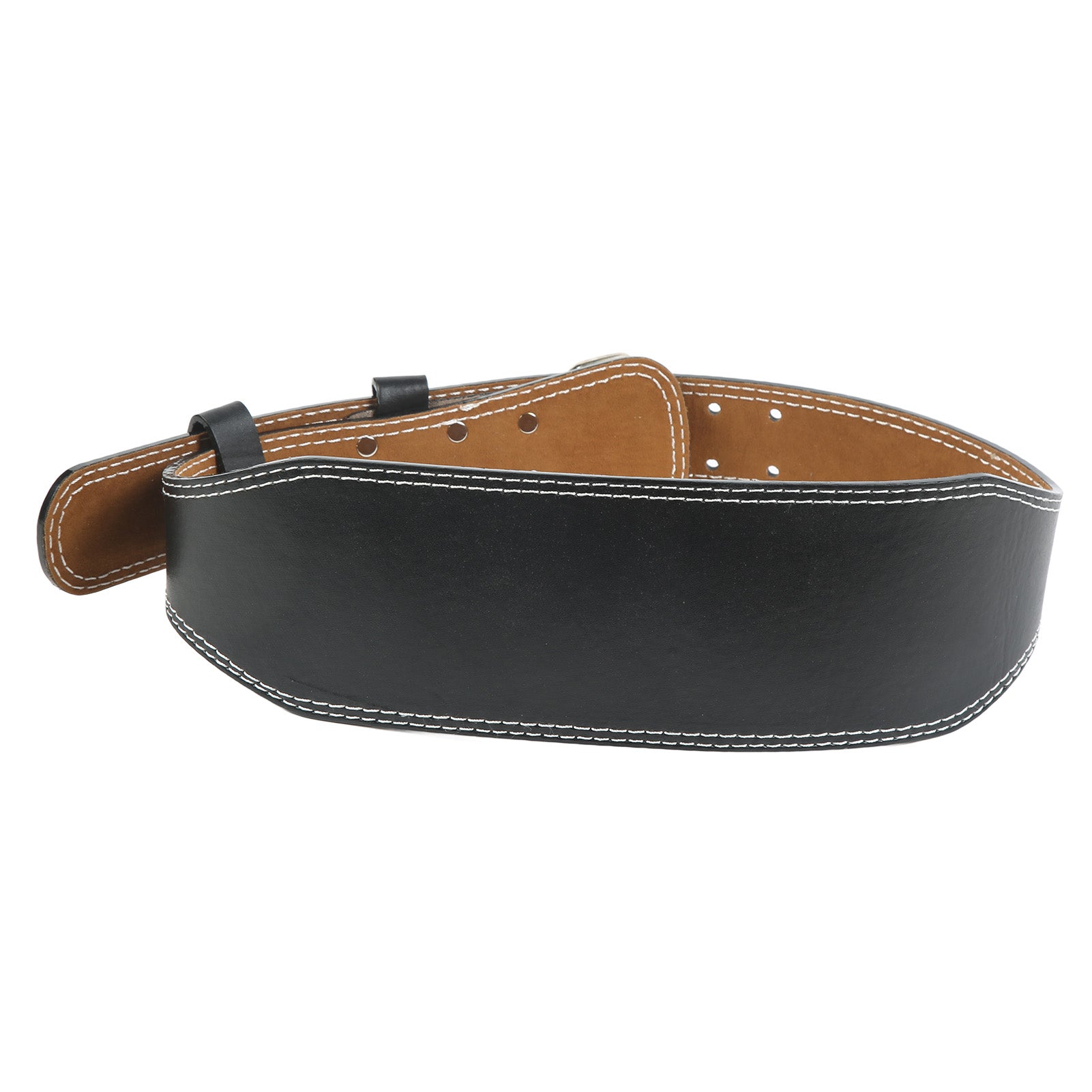 Weight belt for weightlifting, wide sports belt for waist support, fitness belt for rowing, squats, deadlifts, black