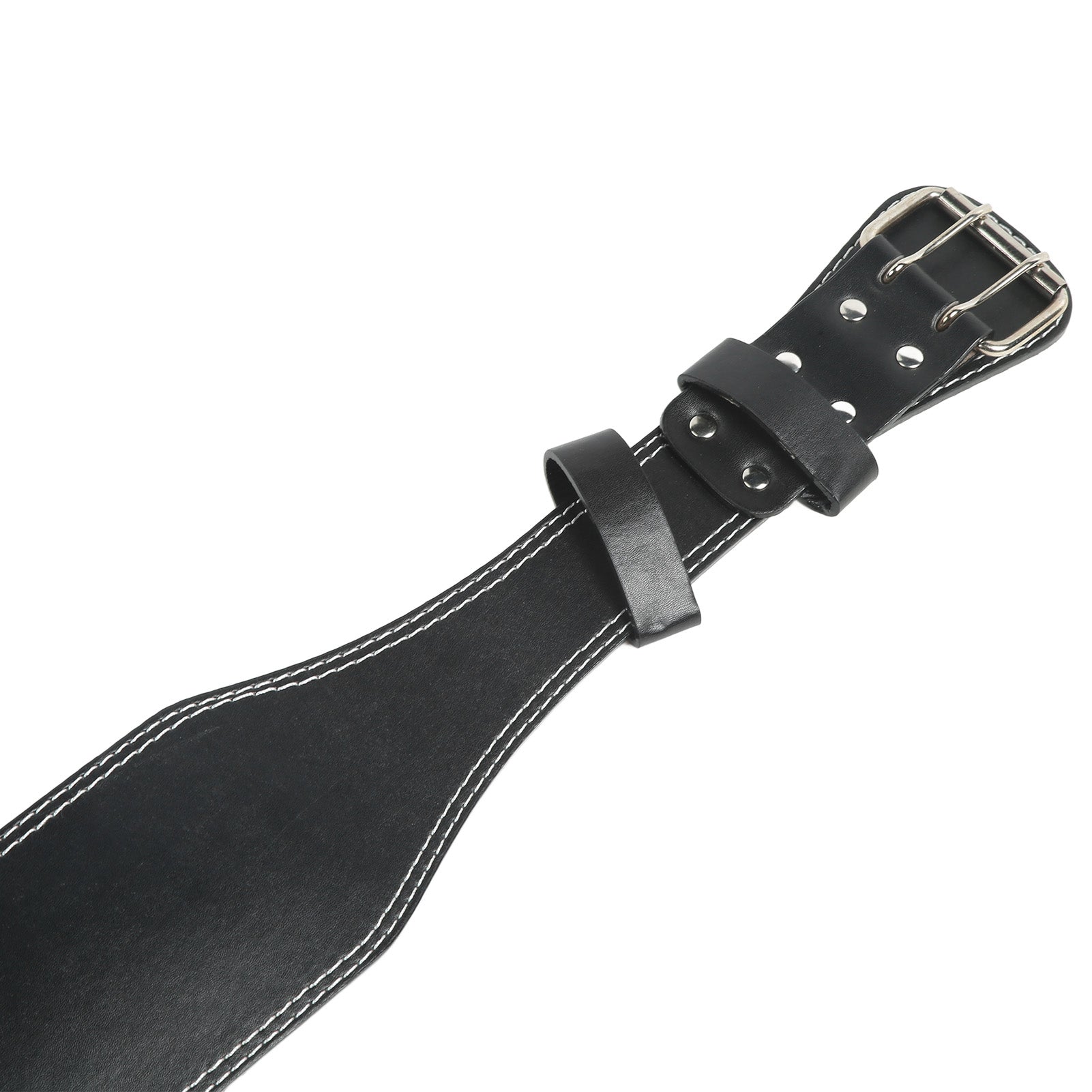 Weight belt for weightlifting, wide sports belt for waist support, fitness belt for rowing, squats, deadlifts, black