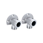 Installation kit for connecting hose to exposed tap. Outdoor shower system thermostatic mixer conversion built into the surface
