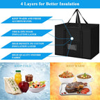 Soft Cooler Bag, 40L Large Cooler Bag, Grocery Bags, Picnic Bag, Thermal Food Delivery Bag, Insulated Bag, Cooler Bag
