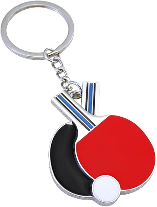 Table Tennis Racket Keychain - Sports Keychain Table Tennis Racket Bag Ornament | Table Tennis Key Holder Keychain