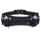Running Belt with Water Bottles for Active People, Black