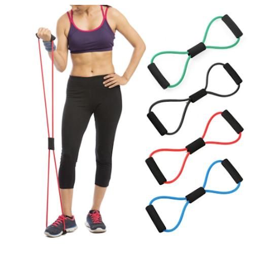 Resistance bands set for exercise yoga rehab, multicolor