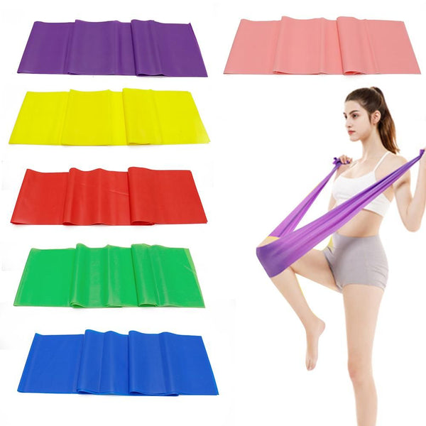 5 pcs Resistance Band, TPE Yoga Exercise Band for Rehab, Pink, One Size