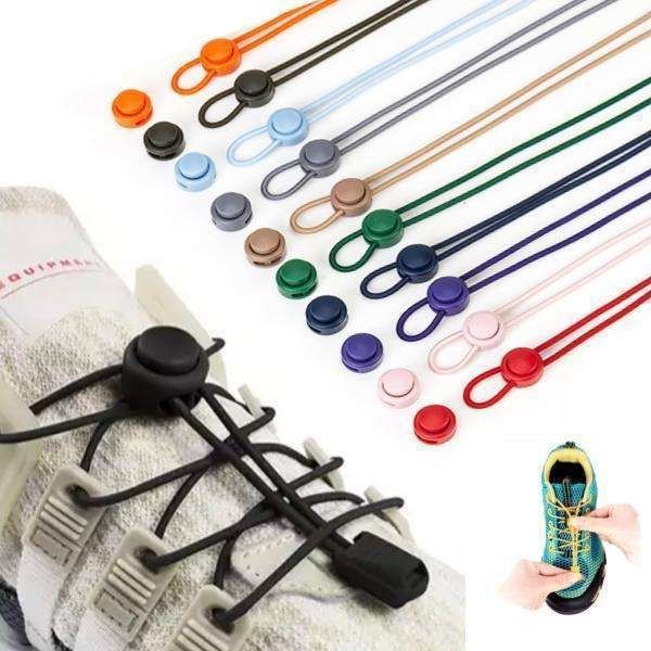 2 Pairs Elastic Shoelaces with Drawstring - Green