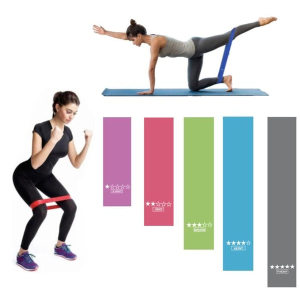5-pack Resistance Bands for Exercise Yoga Rehab, MultiColor