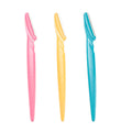 3-Pack Eyebrow and Beard Grooming Knife Set - Multicolor
