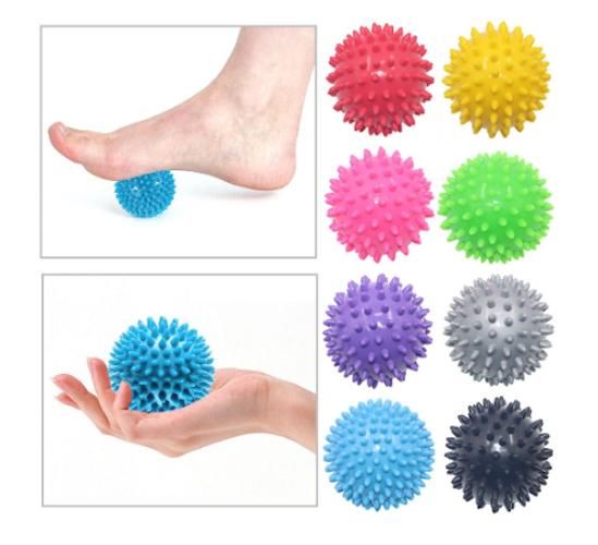 2pcs Spiky Ball Round Muscle Massage Roller (Random Color)