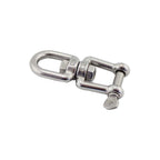Swivel Shackles Mooring Anchor Chains 304 Stainless Steel Swivel Connector for Marine Boat, 6mm