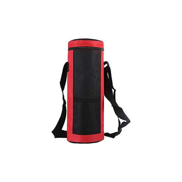 Red Insulated Water Bottle Cooler Tote for Outdoor Adventures