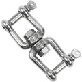 Double Ended Swivel Hook M8 Heavy Duty 360 Rotating Hook Stainless Steel Hanging with Removable Loops for Gym Sandbag Rope Chair Hammock Trapeze Yoga