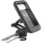 Bike Cell Phone Holder, Waterproof Smartphone Holder with Touch Screen, 360 Swivel, Height Adjustable for up to 6.7 Inch, Motorcycle to Bike, Black