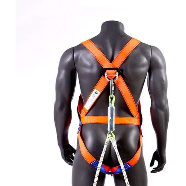 Nylon Double Fall Arrest Harness, Climbing Harness, Full Body Fall Protection Harness from Height, Adjustable Harness