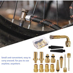 Bicycle Valve Adapter Kit SV AV DV, Adapter Kit Bicycle Tire Pump Inflator Tip