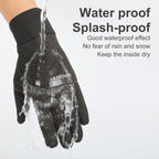 Waterproof Wind Resistant Non Skid Winter Gloves, XL