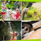 Portable Camping Shower, 6000mAh Rechargeable Shower Pump with Smart LED Temperature Display, 4 Spray Modes IPX7 Waterproof Outdoor Shower for Hiking, Travel, Car Washing & Pet Bathing, Grey