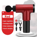 House Of Dasein Muscle Gun Cordless Rechargeable Deep Tissue Body With 4 Massage Head Aftercare - Red