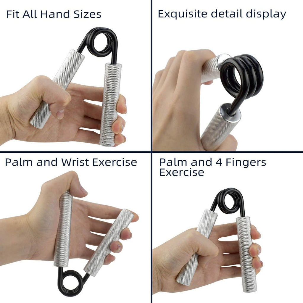 No Slip Heavy-Duty Metal Grip Strength Trainer Forearm for Muscle Building Hand Rehabilitation Home Gym Exerciser Training Recovery Non-slip Gripper Wrist Finger Strengthener