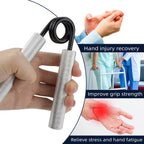 No Slip Heavy-Duty Metal Grip Strength Trainer Forearm for Muscle Building Hand Rehabilitation Home Gym Exerciser Training Recovery Non-slip Gripper Wrist Finger Strengthener