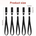 5PCS Walking Cane Wrist Strap Replacement, Black Adjustable Wrist Strap Lanyard Elastic Loop Universal Walking Cane Handle Crutch Straps Accessories for Foldable Sticks Standing Canes Seniors Crutches