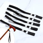 5PCS Walking Cane Wrist Strap Replacement, Black Adjustable Wrist Strap Lanyard Elastic Loop Universal Walking Cane Handle Crutch Straps Accessories for Foldable Sticks Standing Canes Seniors Crutches