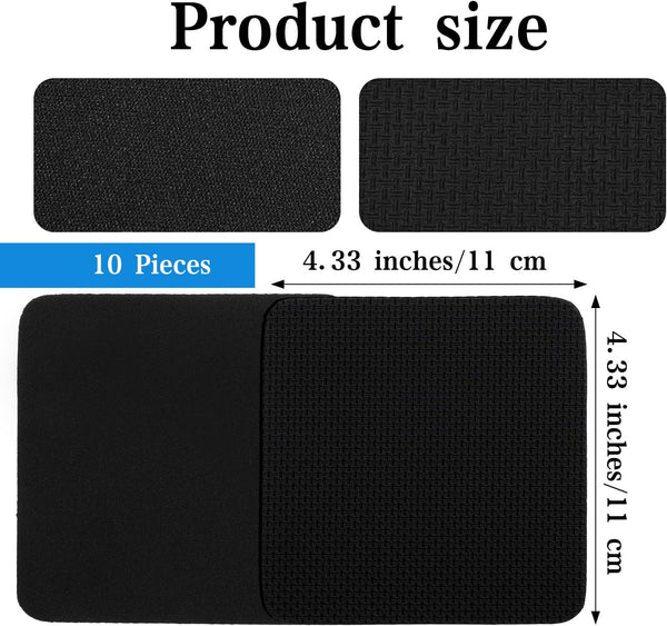 8 PCS Gym Grip Pads Rubber Weight Big Back Lifting Grips Workout Hand Pads Anti-Slip Weight Training Hand Grips Hands Protector for Gym Pull up Training Men Women No Sweaty (Black)