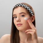 Xindojuz 1 PCS Buffalo Plaid Headband for Women, Black and White Checkered Headbands Non Slip Sponge Puffy Gingham Head Bands for Women Girls Christmas Party Hair Accessories Check Hairbands