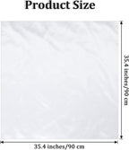 Xindojuz White Head Scarf for Women Girls, Silk Satin Neck Scarf for Hair Women's Scarves, Fashion Square Bandana Purse Scarves for Handbags Sleeping Wrapping at Night (35.4 Inch/90 cm)