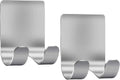 Razor Holder Shaver Hook Hanger Stand(2 Pack)Self Adhesive Stainless Steel Heavy Duty Utility Storage Hook,Shower Hook for Razor,Bathroom Kitchen Organizer for Plug Robe Towel Loofah Bathrobe Coat