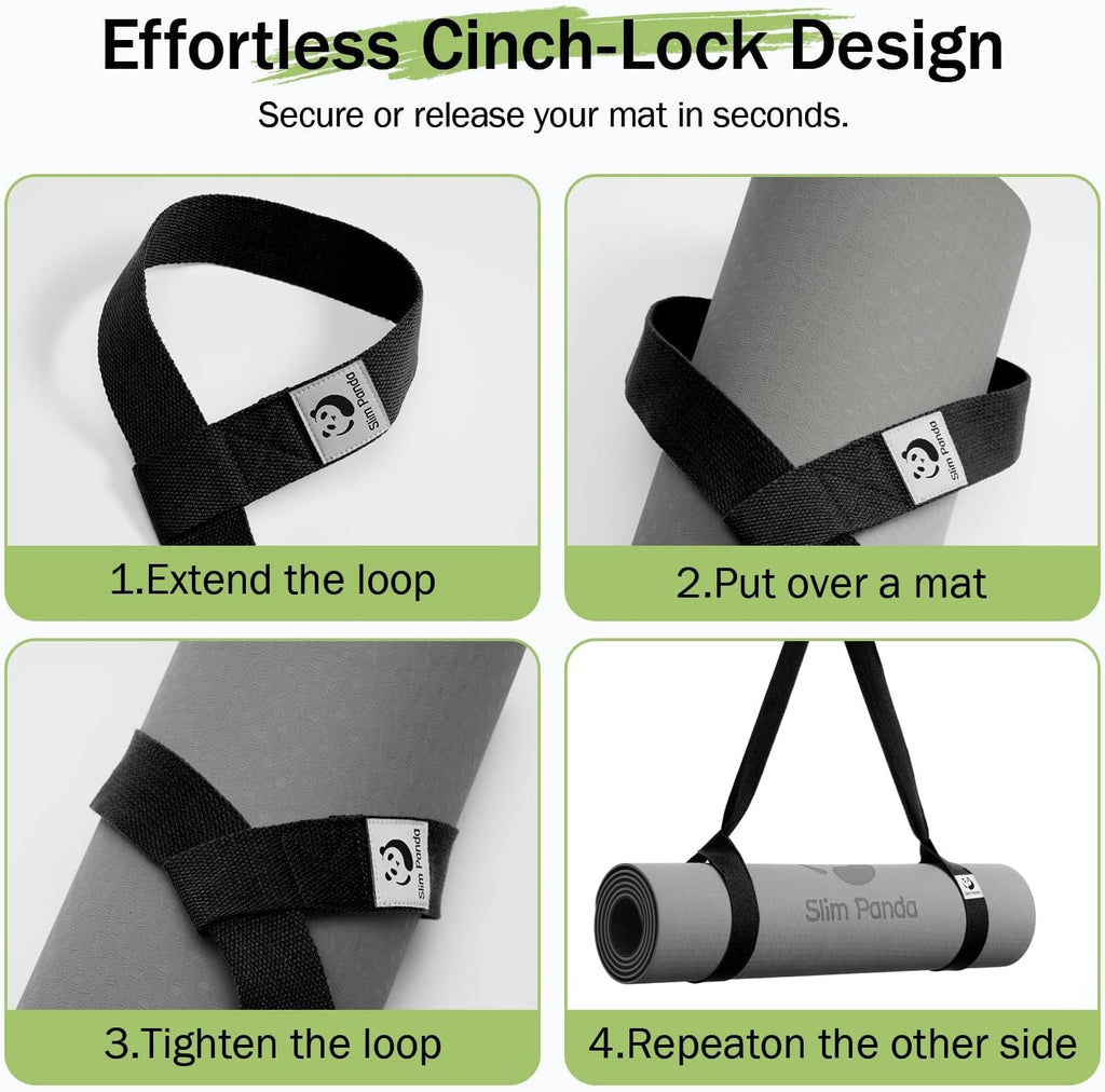 Yoga Mat Straps for Carrying, Adjustable Yoga Mat Carrier Sling Fits All Mats(Mat Not Included)