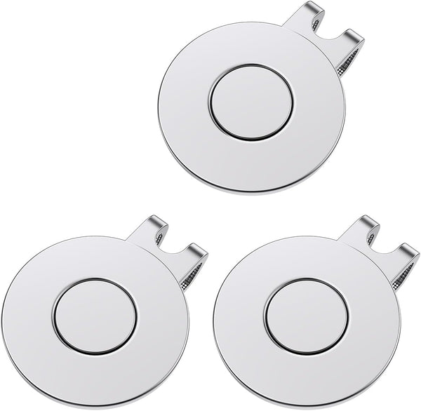 Golf Hat Clips Magnetic Golf Ball Marker Holders for Golf Hats Caps Pants Gloves Bags Visors Belts Nickel-Plated Alloy Clips for Metal Golf Ball Markers (Ball Marker Not Included)