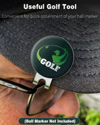 Golf Hat Clips Magnetic Golf Ball Marker Holders for Golf Hats Caps Pants Gloves Bags Visors Belts Nickel-Plated Alloy Clips for Metal Golf Ball Markers (Ball Marker Not Included)