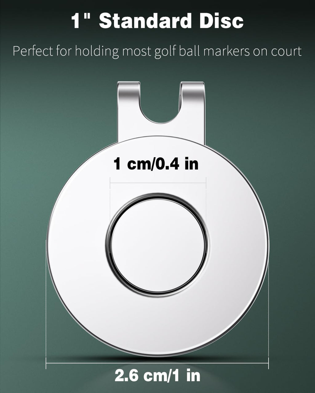 Golf Hat Clips Magnetic Golf Ball Marker Holders for Golf Hats Caps Pants Gloves Bags Visors Belts Nickel-Plated Alloy Clips for Metal Golf Ball Markers (Ball Marker Not Included)