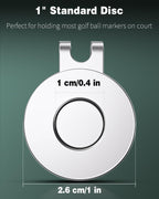 Golf Hat Clips Magnetic Golf Ball Marker Holders for Golf Hats Caps Pants Gloves Bags Visors Belts Nickel-Plated Alloy Clips for Metal Golf Ball Markers (Ball Marker Not Included)