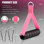 2 Pack Upgraded Exercise Handles, Gym Handle Equipment for Cable Machine Attachments, Strength Training Workout, Pilates, Home Gym, Resistance Bands, Heavy Duty Workout Accessories