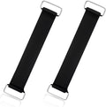 4 PCS Motorcycle Battery Strap, Stretchable Battery Strap Rubber Band with Metal Buckles, Batteries Fixed Straps Replacement for Motorcycle Scooter (2 PCS)
