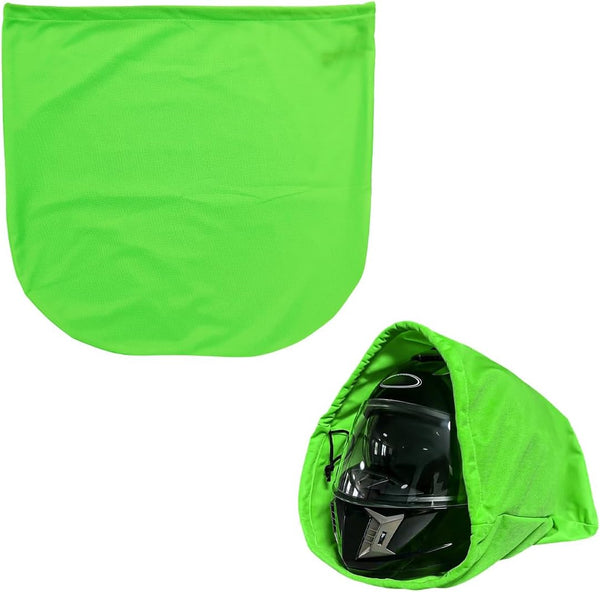 Motorcycle Helmet Bag, Helmet Protection Drawstring Bag Made of Nylon Cloth, Large Capacity Helmet Storage Bag for Motorcycle Bicycle, Universal Motorcycle Accessories (Green)