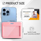 2 Pack ID Badge Holder, White and Pink ID Card Holder, Horizontal Sliding Plastic Key Card Holder for Office, School, Factory, Teachers & Students