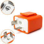 2Pcs 2-Pin Electronic Turn Signal Flasher Relay Fix Motorcycle Turn Signal Hyper Flash, Adjustable Motorcycle LED Turn Signal Hyper Indicator Flasher Relay