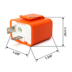 2Pcs 2-Pin Electronic Turn Signal Flasher Relay Fix Motorcycle Turn Signal Hyper Flash, Adjustable Motorcycle LED Turn Signal Hyper Indicator Flasher Relay