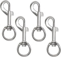 Flag Clips Flagpole Rope Hooks 4 Pcs Swivel Eye Bolt Snap Hooks, Stainless Steel Halyard Rope Clips for Dog Leash, Marine Boat & Diving