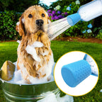 Portable Outdoor Shower for Dogs, Portable Pet Shower Head Attachment Outdoor Water Sprayer Accessory, Fits Most Plastic Water Bottles for Camping Hiking Beach (1 Pack, Blue)